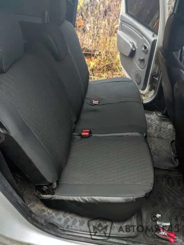 Авточехлы  Lada Largus Ларгус FL с 02/21 5 местный 2/3 жаккард черный A10   фото 3