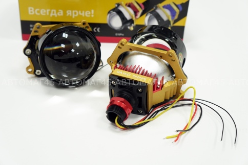 Ruzoom E10 Pro светодиодные Би-Led линзы 3.0" 12V 50/59W 6000K 8000/9300Lm 2чипа 2шт гарантия 12 мес фото 2