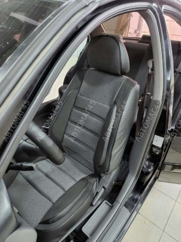 Авточехлы  Nissan Almera classic Ниссан Альмера классик 2006-2013г жаккард черно-серый Ижевск    фото 1