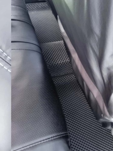 EVA ЭВА 3D коврики в салон ВАЗ 2101 2107 черные рисунок ромб комплект 5шт    фото 2