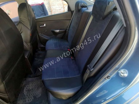 Динас  чехлы универсальные экокожа черная замша черная комплект    фото 3