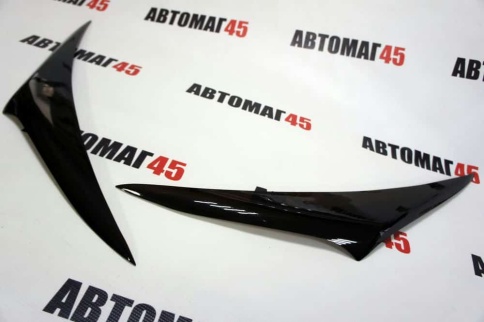 Реснички накладки на фары Kia Rio Киа Рио 2017-2020г до рестайлинг 2шт    фото 3