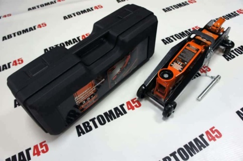 Автодело  домкрат 2,5т гидравлический подкатной с фиксатором кейс высота 140-380мм    фото 5