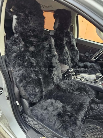 Fentow Накидки  комбинированные черный волк 142x55см комплект на салон 5шт    фото 10