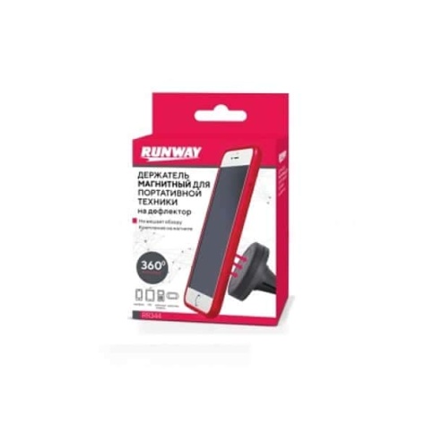 Runway  держатель телефона и планшета на дефлектор магнитный черный    фото 1
