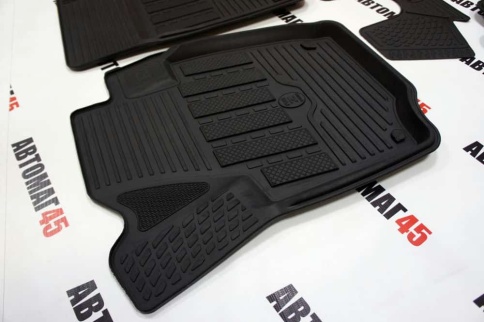 Rezkon  Коврики в салон Volkswagen Polo Лифтбэк c 2020г Skoda Rapid c 2012г комплект 4шт    фото 5