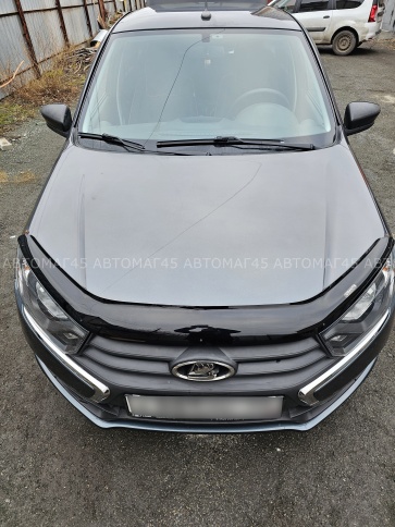 VAD дефлектор капота Лада Granta Гранта FL c 2018-2025г с новым крепежом    фото 6