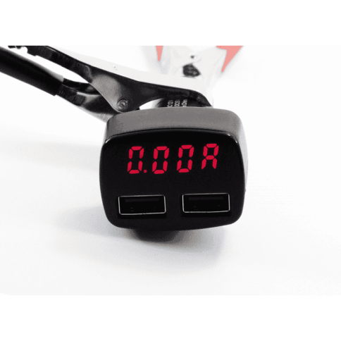 Вымпел  вольтметр в прикуриватель 12-24В 4 в 1 термометр амперметр з/у 2 USB BM-03    фото 7