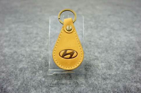 Брелок  на ключ Hyundai Хендай кожа   фото 1