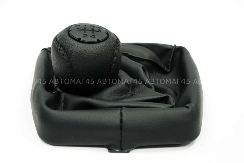 SALMAN Ручка КПП Лада Kalina Калина экокожа с пыльником черная фото 3