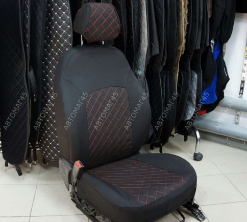 Авточехлы  Kia Rio Киа Рио 2011-2017г Hyundai Solaris 2011-2017г жаккард ромб Барс   фото 4