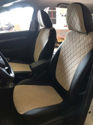 Авточехлы  Lada Vesta Лада Веста седан SW SW Cross черный вельвет ромб фото 4