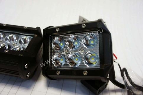 Carprofi  cветодиодная балка FLOOD ближний свет10-30V чипы CREE 6 диодов 18Вт рабочий свет 1шт фото 3