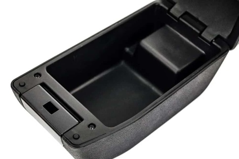 Подлокотник  ВАЗ 2170 Лада Приора 1 экокожа черный с красной ниткой SALMAN   фото 3