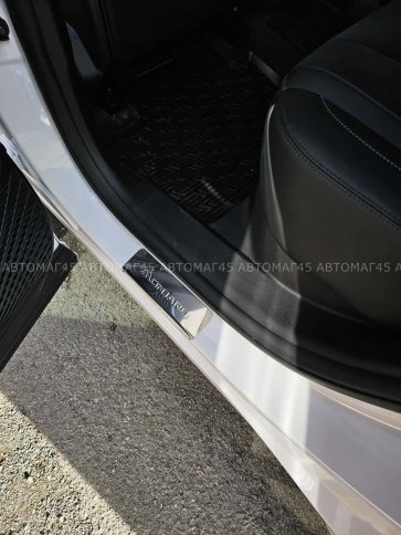 LIDER  Накладки на пороги  Geely Monjaro Джили Монжаро 2022г-н.в. 4 шт нержавейка    фото 3