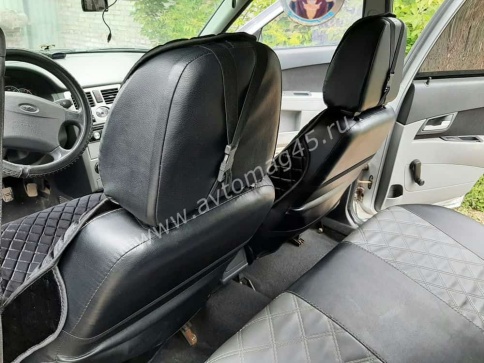 Гелакси  Накидки на сиденье универсальные велюр передние черные с боками с черной ниткой 1шт  фото 5