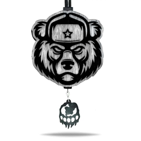 Aroma Bar Ароматизатор подвесной Медведь в шапке черно-белый фото 1