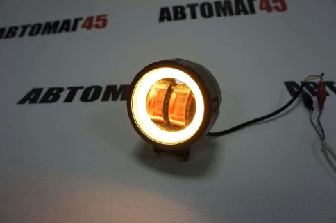 C2R Светодиодная  фара дальний свет круг 2 диода + дхо d=70мм 12-32V 1шт гарантия 1 мес    фото 6