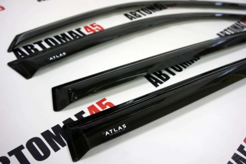 VAD  дефлекторы окон Geely Atlas Джили Атлас 2016-2022г Джили Атлас c 2019-н.в черные 4шт    фото 3