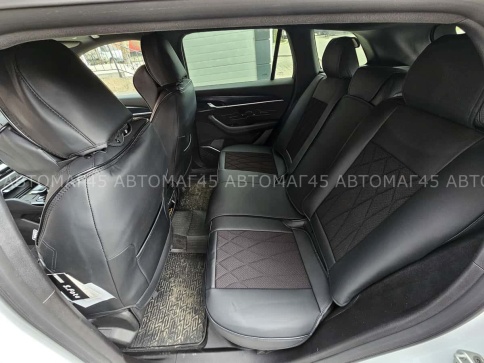 Чехлы  накидки на сиденье экокожа+жаккард черный трансформер с отдельным подголовником компл S.Fota фото 2