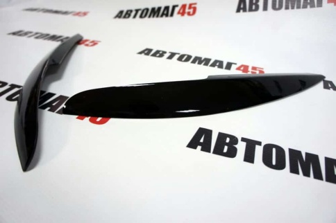 Реснички накладки на фары Volkswagen Polo Фольцваген Поло седан 2010-2020г 2шт    фото 3