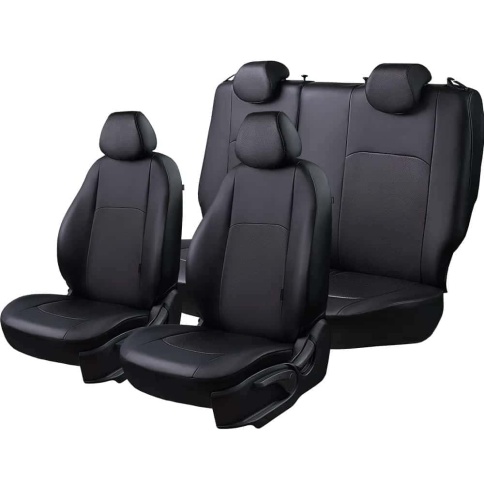 Авточехлы  Chevrolet Captiva Шевроле Каптива Opel Antara Опель Антара экокожа черно-серая  фото 1