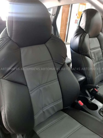 Экстрим  чехлы универсальные экокожа черный серый комплект    фото 2