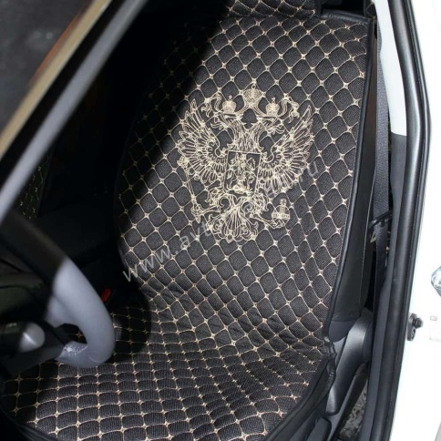 Чехлы  накидки на сиденье серия G лен черный бежевая/белая нитка комплект 5 шт фото 5