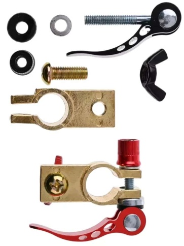 Клеммы для аккумулятора быстросъемные латунные евро (пара) BT28I-F фото 4