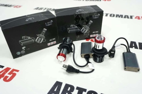 C2R A13 светодиодные лампы LED линза модуль 2шт H4 12В 30W 6500K 6000Lm гарантия 6мес фото 3