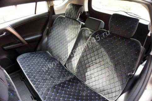 Чехлы  накидки на сиденье вельвет черный с бежевой/белой ниткой комплект 5шт    фото 4