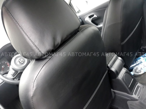 Авточехлы  Skoda Rapid с 2012г 2/3 Volkswagen Polo лифтбэк с 2020г жаккард черно-серый Ижевск    фото 5