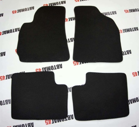 EVA ЭВА  коврики в салон Chery Tiggo 4 c 2017г черные рисунок ромб  комплект 4шт    фото 2