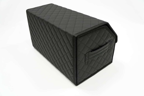 C2R Органайзер  багажника кофр экокожа черный с черной ниткой 50x30x30см  фото 4