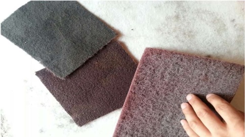 Total Mirlon  Скотч брайт для полировки Very Fine P360 красный    фото 4