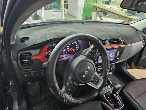 Накидка на панель Kia Rio Киа Рио c 2017г Rio X-Line Рио Х-Лайн с 2017г алькантара фото 6