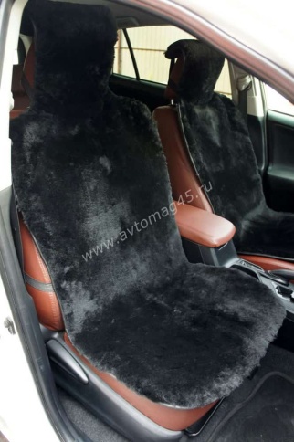 Накидки  короткий ворс мутон черный с боками 145х55см комплект 5шт    фото 4