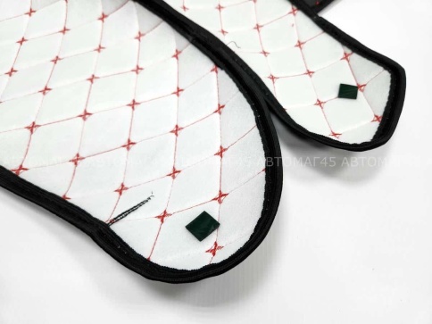 Накидка на панель Lada Kalina Калина 1 04-13г без подушки безопасности с красной ниткой экокожа  фото 2