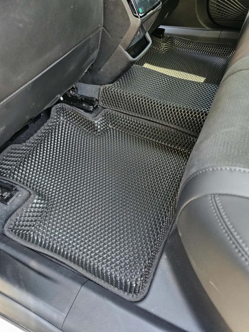 SMART  коврики в салон 3D EVA ЭВА Geely Monjaro Джили Монжаро 2022г-н.в. черные рис ромб компл 5шт фото 6