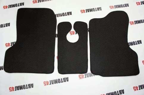 EVA ЭВА  коврики в салон Газель трехместная черные рисунок ромб 3шт    фото 4