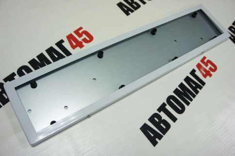 Torino  рамка номерного знака нержавейка белая    фото 6