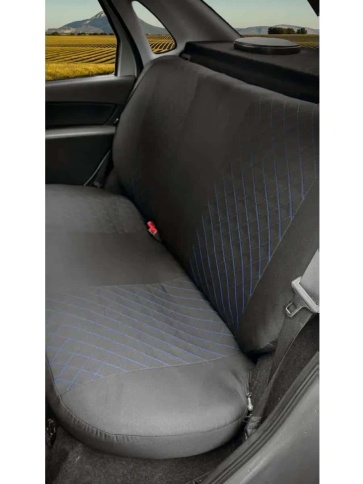 Авточехлы  ВАЗ 2109 2114 2115 Нива пятидверная до 2019г жаккард черный с синей ниткой ромб Барс   фото 2