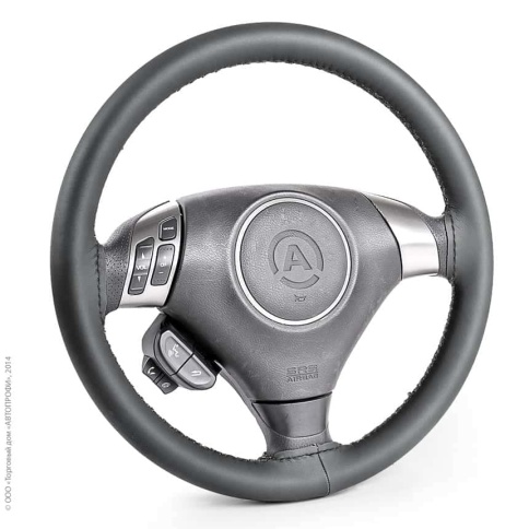 Autoprofi  оплетка руля под шнуровку композитная кожа черная нитки игла    фото 1