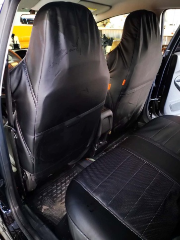 Динас  чехлы универсальные экокожа черный черный комплект    фото 14