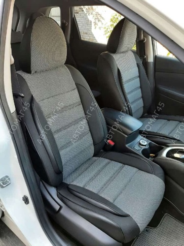 Авточехлы  Nissan X-Trail Ниссан Х-Трейл 2007-2014г кузов T31 жаккард серый Ижевск   фото 5