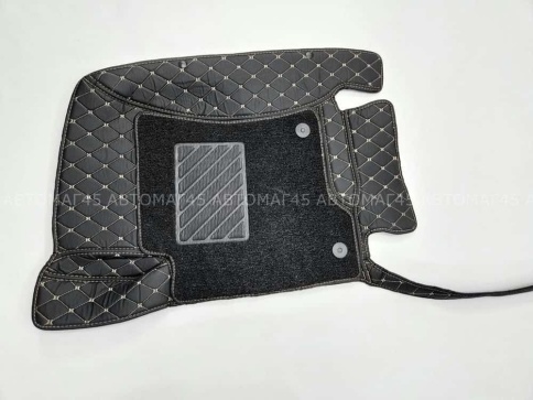 Ковры  5D экокожа Toyota Land Cruiser Prado 150 с 09-18г черный с беж.ниткой+ворс компл Like АКЦИЯ!  фото 8