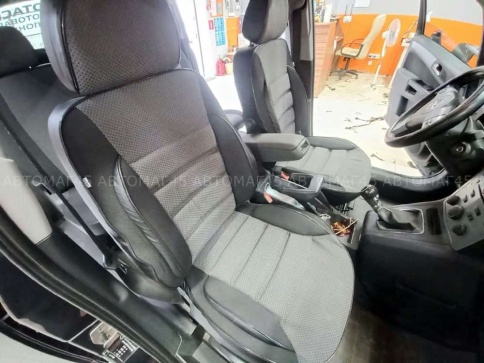 Авточехлы  Opel Zafira В Опель Зафира В пятиместный 2005-2015г жаккард черно-серый Ижевск    фото 2