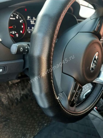 Senator Vermont оплетка руля Размер M натуральная кожа черная   фото 6