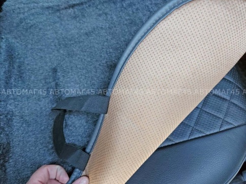 Рус Автотренд  Накидка  задний ряд короткий ворс серый шерсть 40% 3шт   фото 4