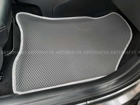 EVA ЭВА 3D коврики в салон LADA Vesta Веста серые серый кант рисунок ромб комплект 5шт    фото 4